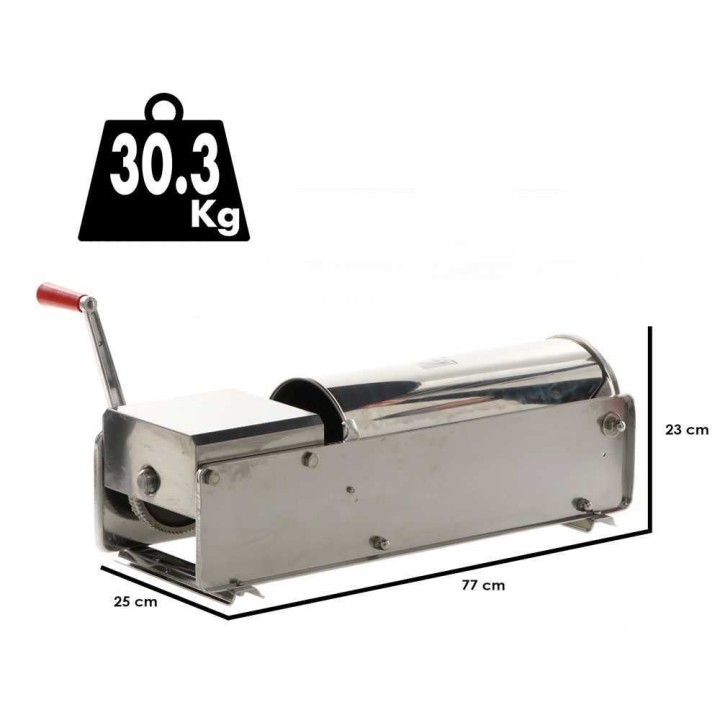 Tre Spade Mod. 15 Deluxe manuaalinen makkarantäyttökone, 15 kg, 2 nopeutta
