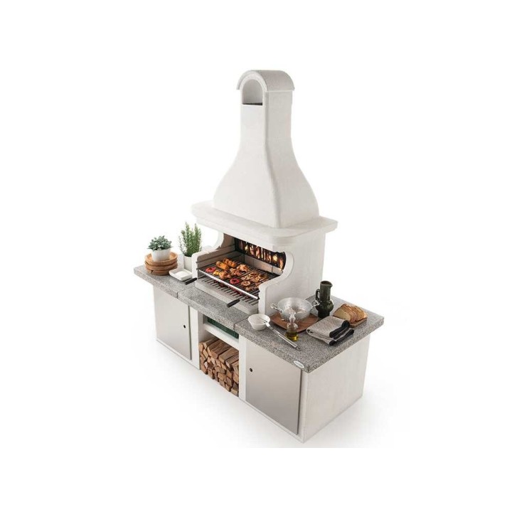 Palazzetti Glasgow 3 muurattu puu- ja hiiligrilli, 76 × 37 cm