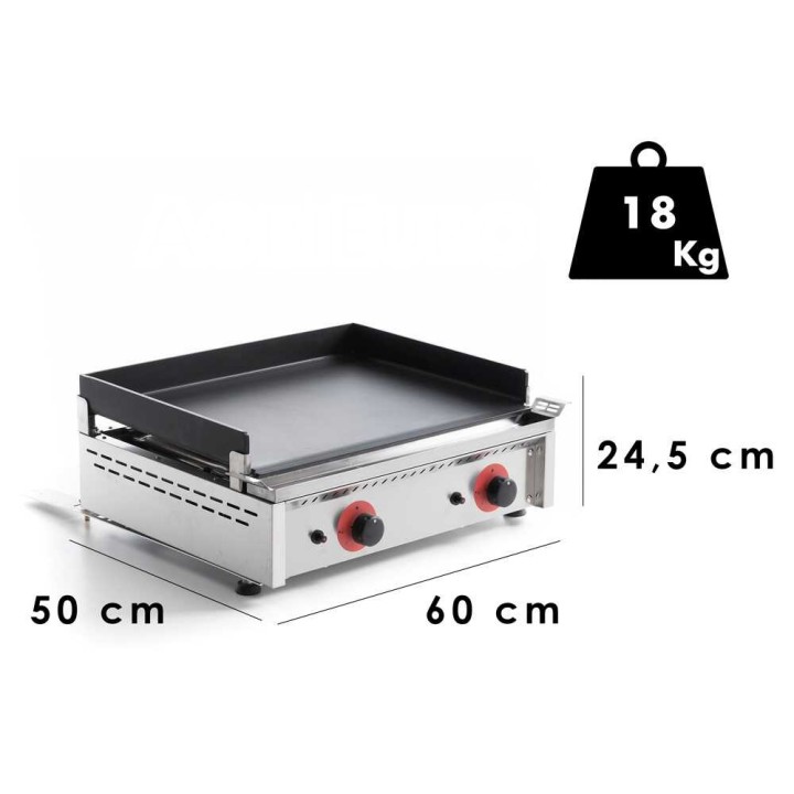 Palazzetti PRO 60 kaasukäyttöinen plancha, 6,4 kW, 60 × 50 cm