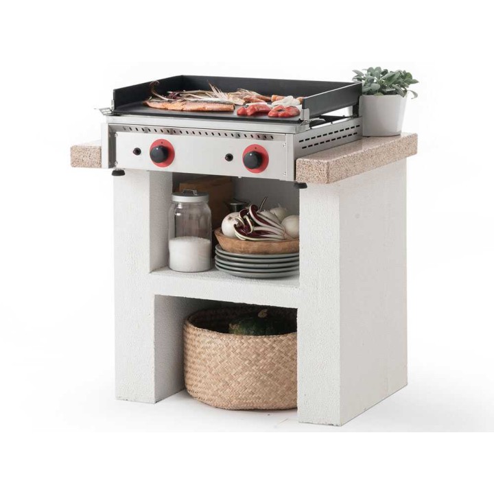 Palazzetti PRO 60 kaasukäyttöinen plancha, 6,4 kW, 60 × 50 cm