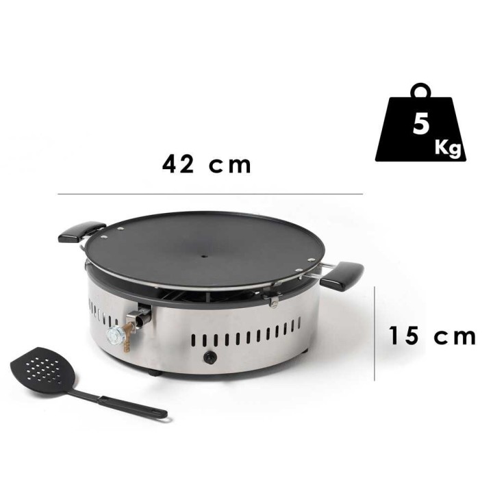 Palazzetti Fiesta kaasukäyttöinen plancha, 5,2 kW, Ø 42 cm