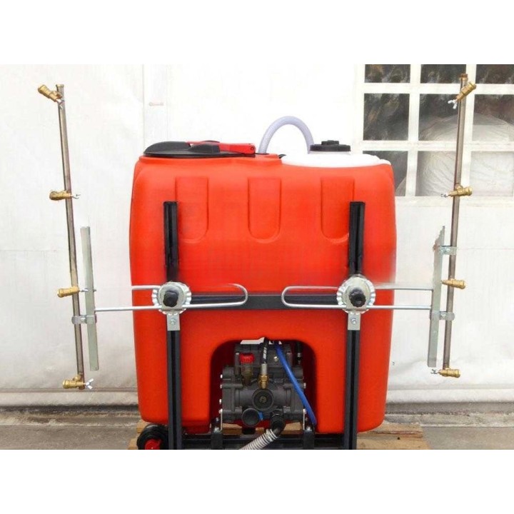 Ruostumattomat ruiskutusvarret 3+3, messinkiset perhossuuttimet, 70 cm