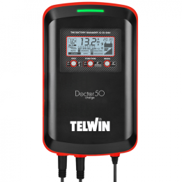 Telwin Doctor Charge 50 akkulaturi ja ylläpitolaite 6 12 24 V LCD näyttö