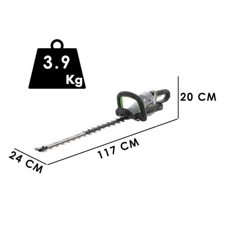 EGO HTX6500 akkupensasleikkuri, 56 V, 65 cm, akku ja reppuakkujärjestelmä