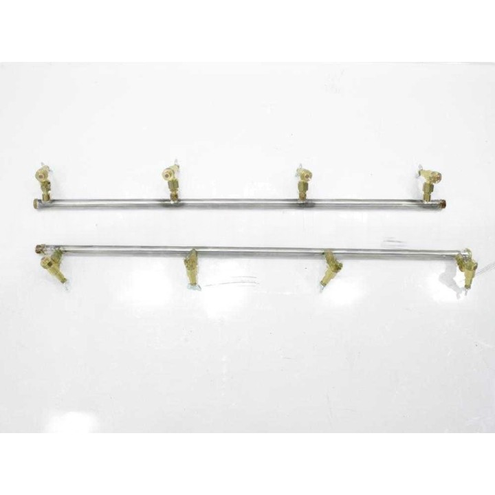 Ruiskutusvarsipari 4 + 4 viuhkasuuttimilla, ruostumaton teräs, 95 cm