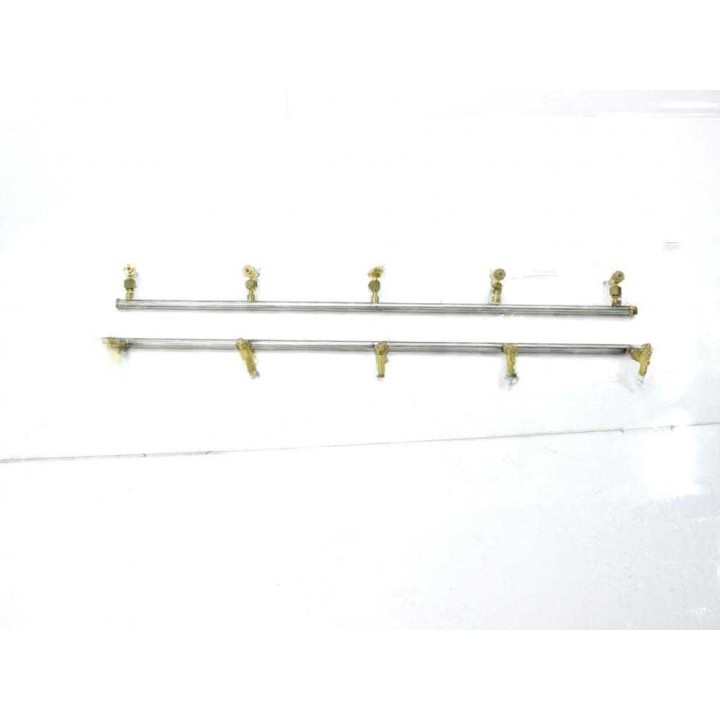 Ruostumattomat ruiskutuspuomit 5+5, 120 cm, messinkisuuttimet