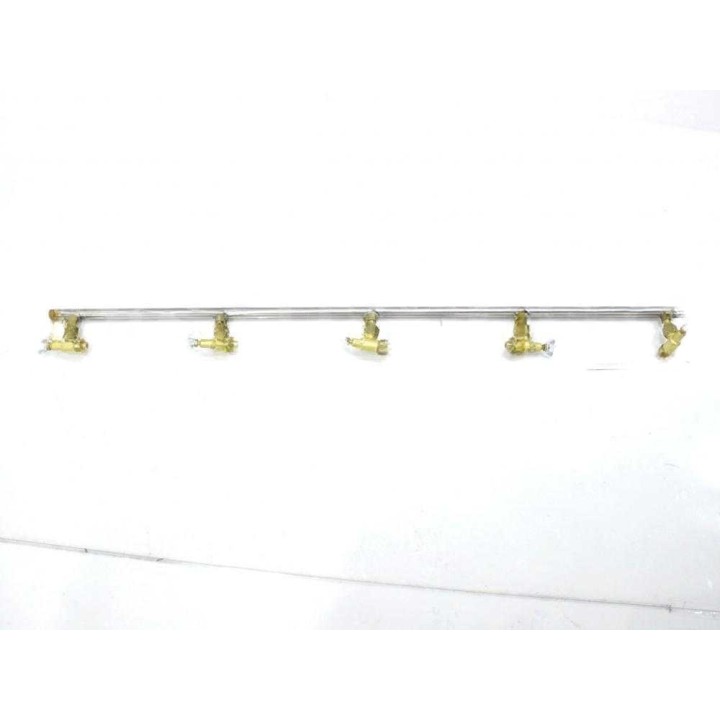 Ruostumattomat ruiskutuspuomit 5+5, 120 cm, messinkisuuttimet