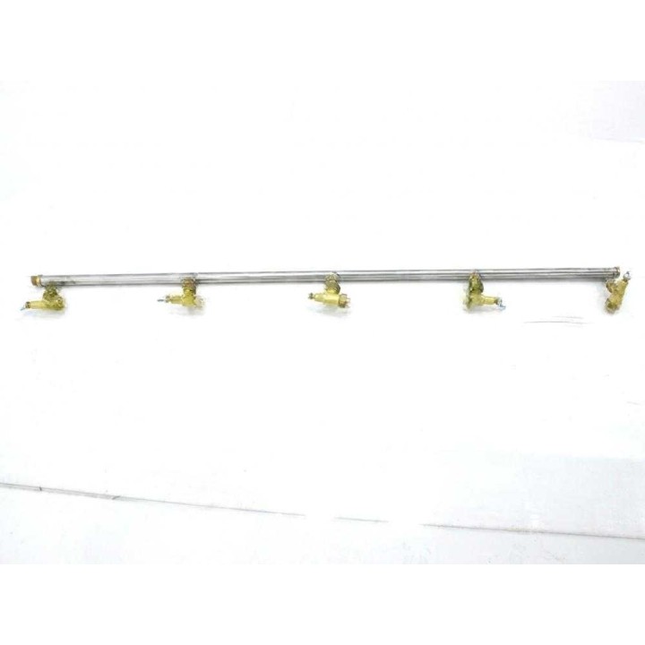 Ruostumattomat ruiskutuspuomit 5+5, 120 cm, messinkisuuttimet