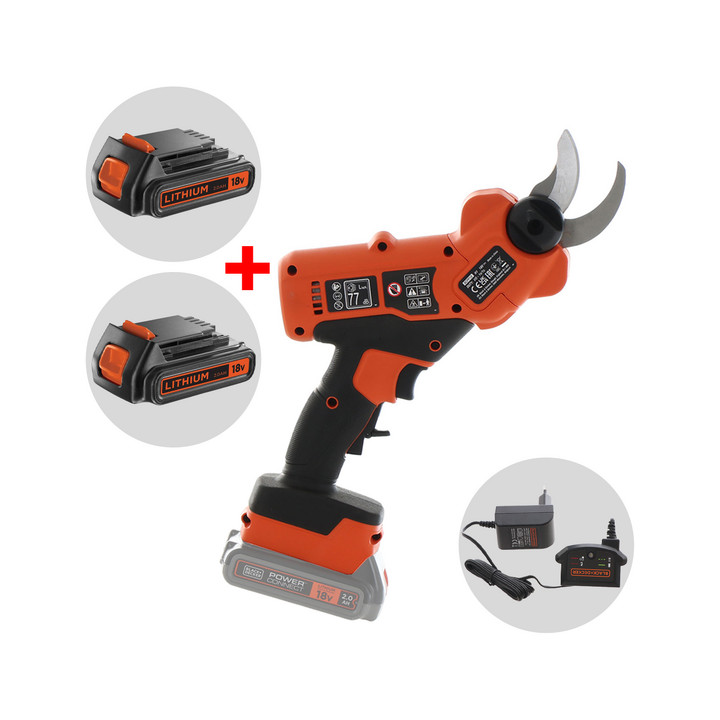 Black Decker BCPP18D1 QW akkuoksasakset 18 V 2 Ah 25 mm