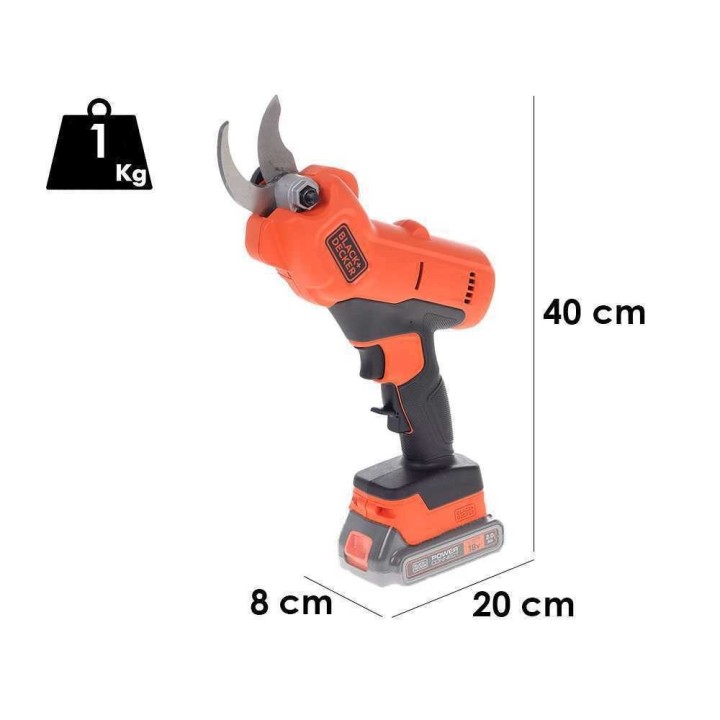 Black & Decker BCPP18D1-QW akkuoksasakset, 18 V, ilman akkua ja laturia