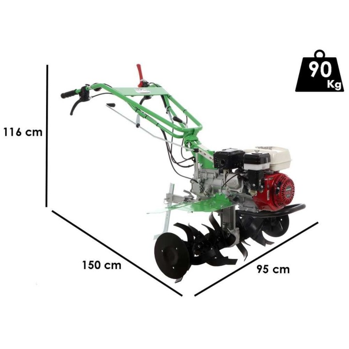 Lampacrescia MGM DL914 jyrsin, Honda GX200, 6,5 HP, 95 cm, 3+1