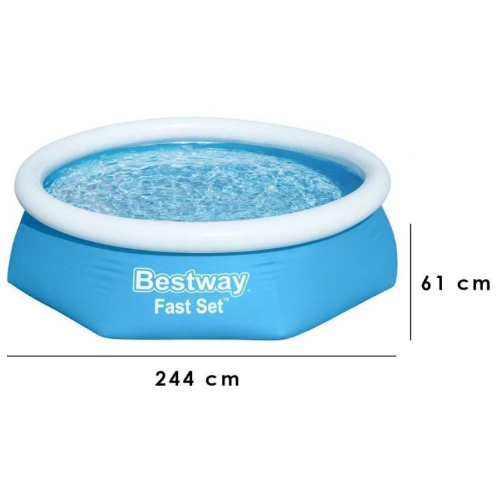 Bestway Fast Set 57448 puhallettava uima-allas, Ø244 × 61 cm, 1 880 l