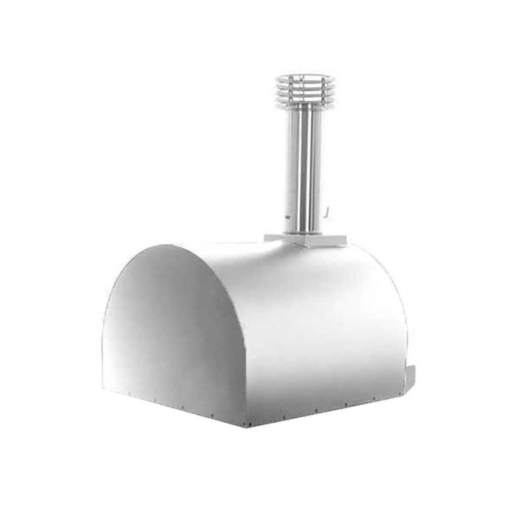 Fontana Margherita INOX -puulämmitteinen pizzauuni, 60 × 60 cm, ruostumaton teräs