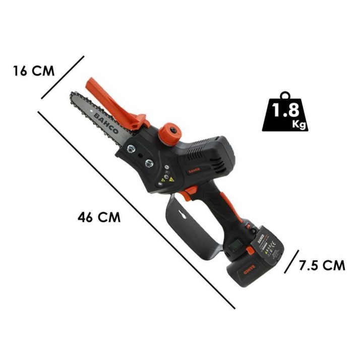 Bahco BCL15IB akkukäyttöinen oksaleikkuri, 21,6 V, 4,2 Ah, 110 mm