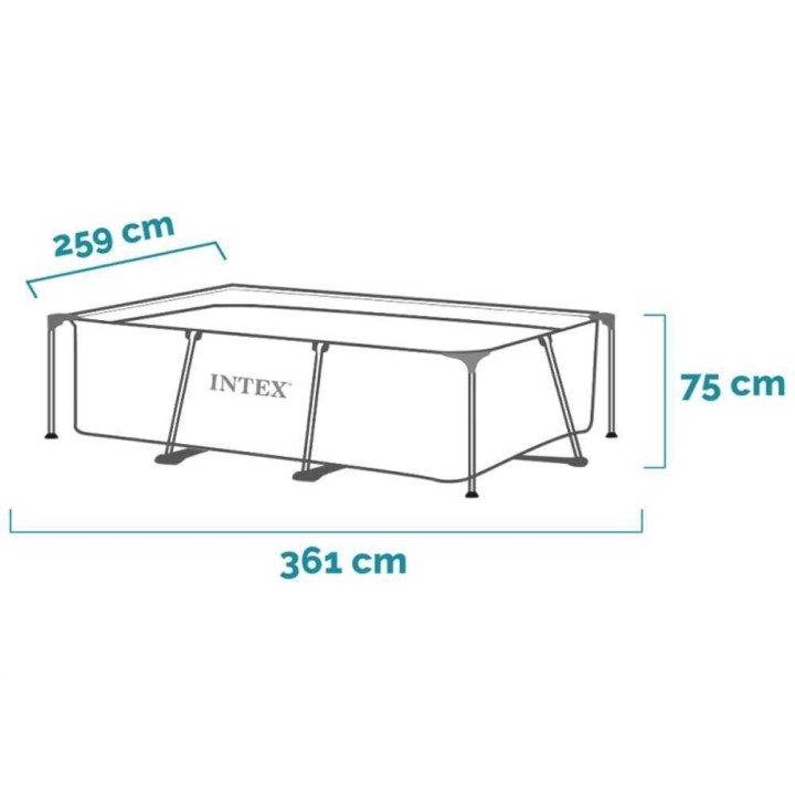Intex Rectangular Frame 28272NP uima-allas, 300 × 200 × 75 cm, 3 834 l