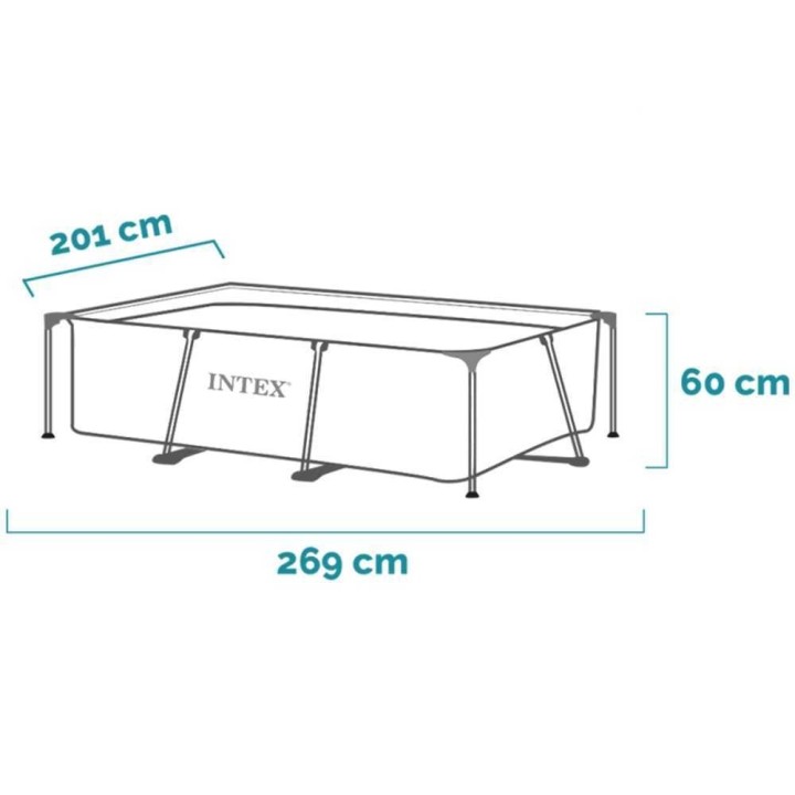 Intex Rectangular Frame 28270NP allas, 220 × 150 × 60 cm, 1 662 l