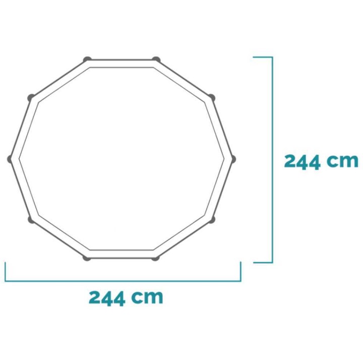 Intex Metal Frame 28205NP pyöreä uima-allas, 244 × 51 cm, 1 828 l