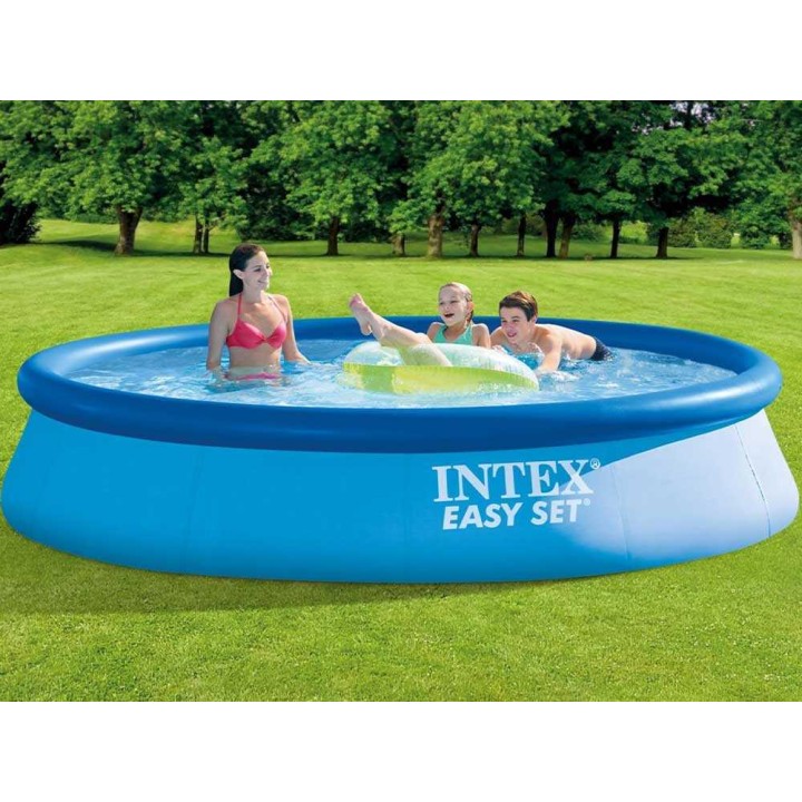 Intex Easy Set 28143NP puhallettava uima-allas, Ø396 × 84 cm, 7–8 hengelle