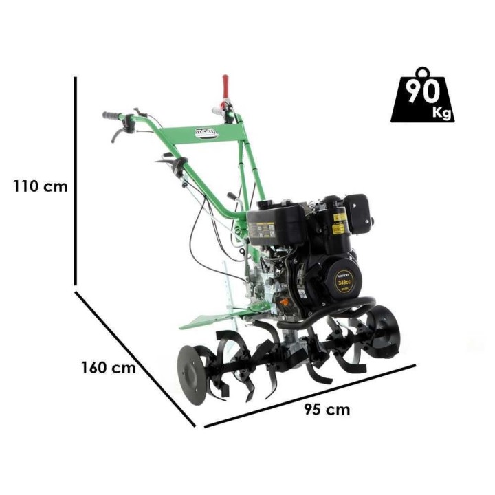 Lampacrescia MGM DL914 -diesel-motojyrsin, 7 HP, 95 cm