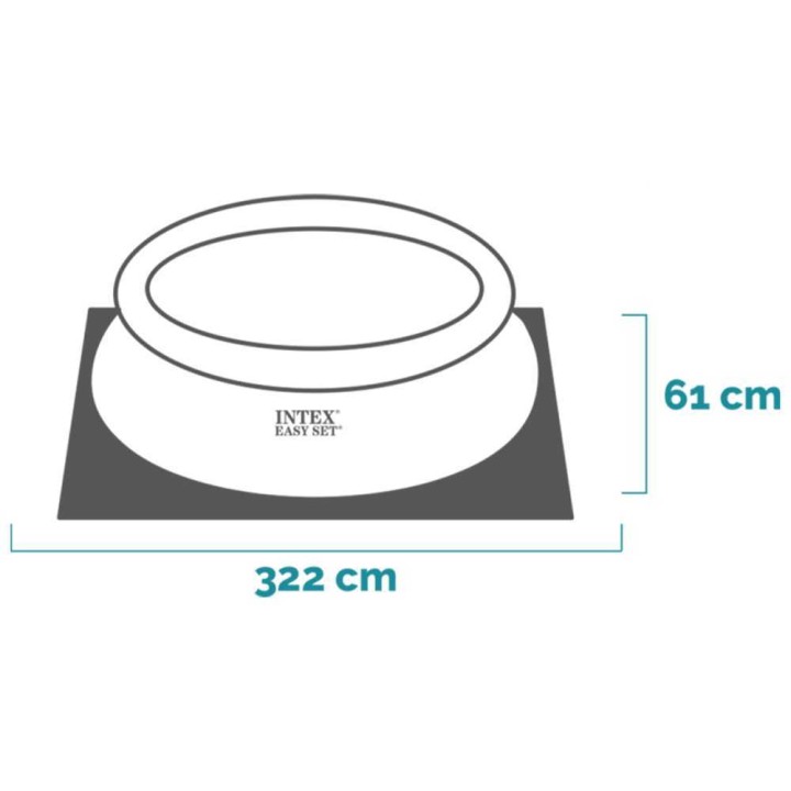 Intex Easy Set 28116NP puhallettava allas, 305 × 61 cm, 3 077 l