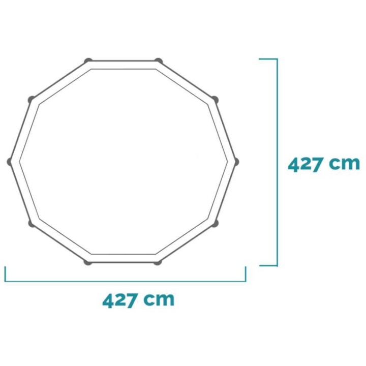 Intex Prisma Frame Clearview 26722NP uima-allas, Ø427 × 107 cm, vaaleanharmaa