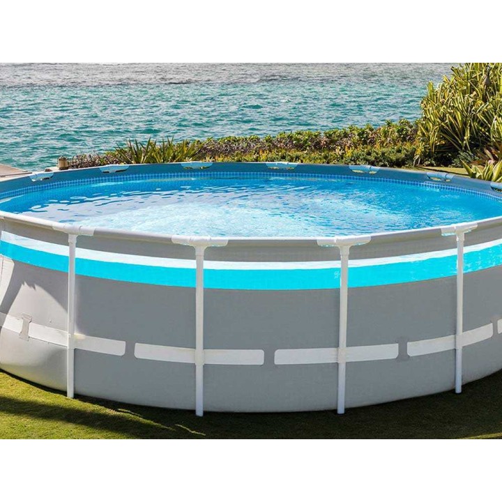 Intex Prisma Frame Clearview 26722NP uima-allas, Ø427 × 107 cm, vaaleanharmaa