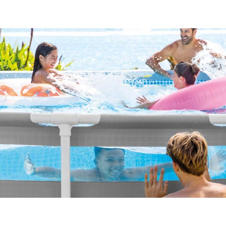 Intex Prisma Frame Clearview 26722NP uima-allas, Ø427 × 107 cm, vaaleanharmaa
