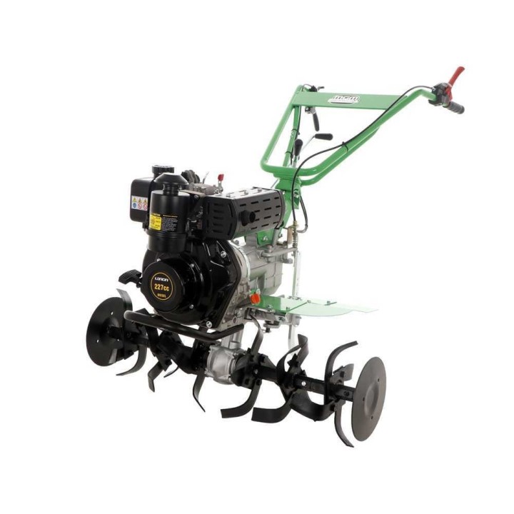 MGM DL812 dieseljyrsin, Loncin 227 cm³, 5 HP, työleveys 95 cm