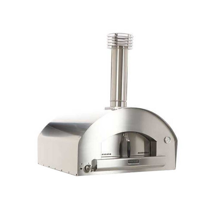 Fontana Marinara INOX -kaasu-uuni, 80 × 80 cm, 5 pizzaa