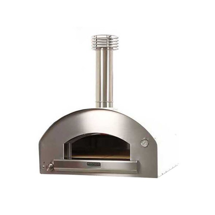 Fontana Marinara INOX -kaasu-uuni, 80 × 80 cm, 5 pizzaa