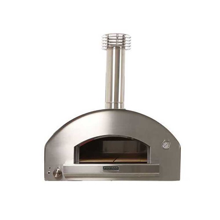 Fontana Marinara INOX -kaasu-uuni, 80 × 80 cm, 5 pizzaa