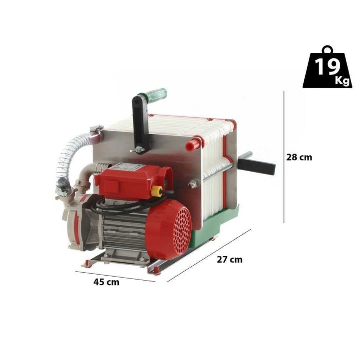 Rover Colombo 18 OIL INOX öljynsuodatin, 19 levyä, 0,9 HP, 230 V