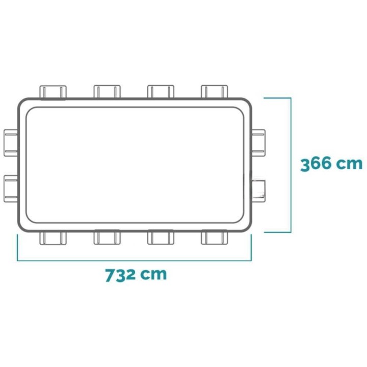 Intex Ultra XTR Frame 26368NP uima-allas, 732 × 366 × 132 cm, 31 805 l