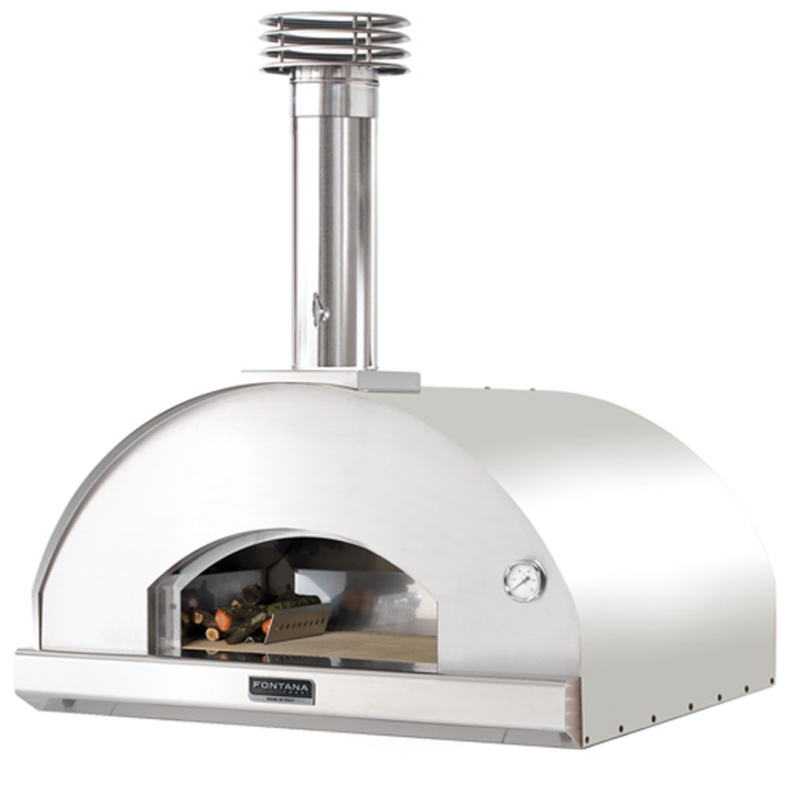 Fontana Marinara INOX puu uuni 80 80 cm ruostumaton teräs