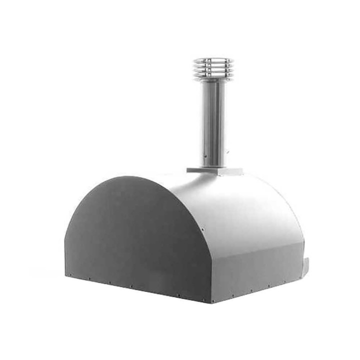 Fontana Marinara INOX -puu-uuni, 80 × 80 cm, ruostumaton teräs