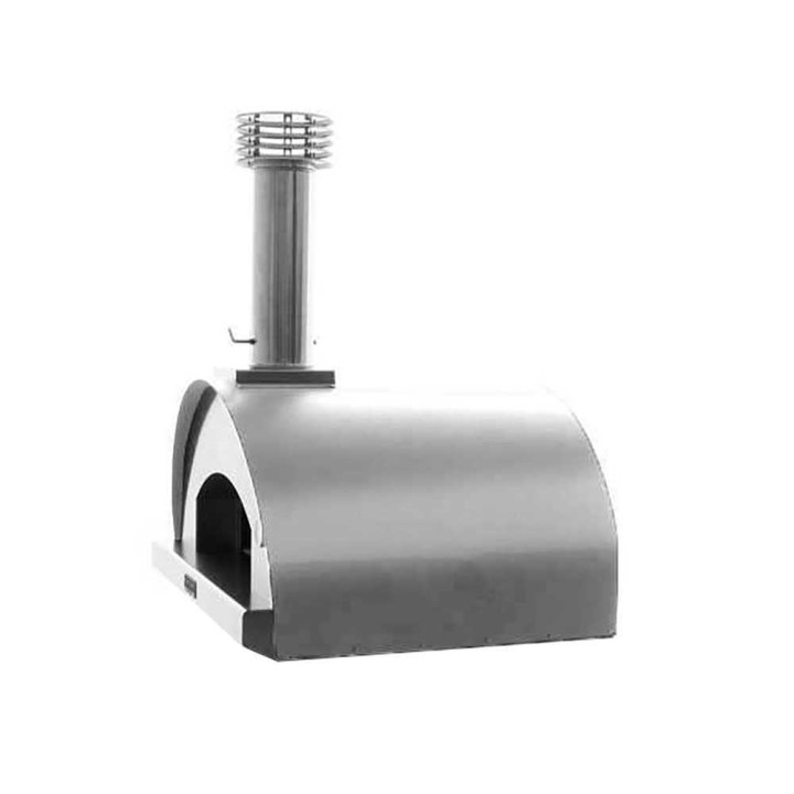 Fontana Marinara INOX -puu-uuni, 80 × 80 cm, ruostumaton teräs