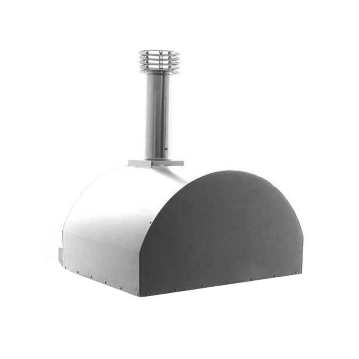 Fontana Marinara INOX -puu-uuni, 80 × 80 cm, ruostumaton teräs