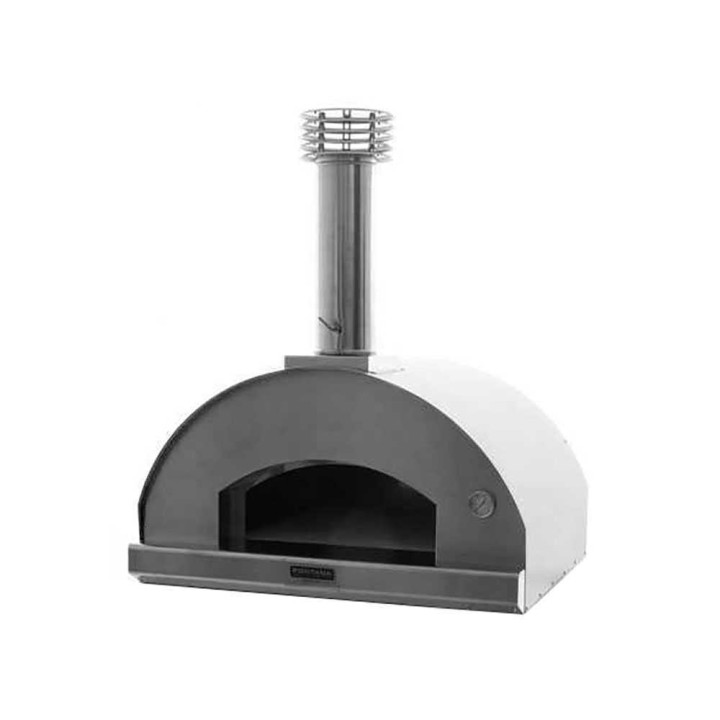 Fontana Marinara INOX -puu-uuni, 80 × 80 cm, ruostumaton teräs