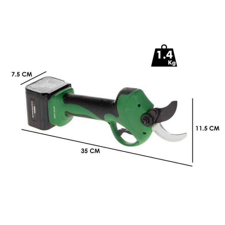 GreenBay TopCut 40 sähköoksasakset, 2 × 21 V 4 Ah, 40 mm