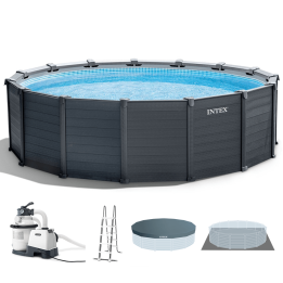 Intex Graphite Grey Panel 26384NP pyöreä uima allas 16 805 l 478 478 124 cm