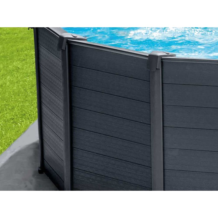 Intex Graphite Grey Panel 26384NP pyöreä uima-allas, 16 805 l, 478 × 478 × 124 cm