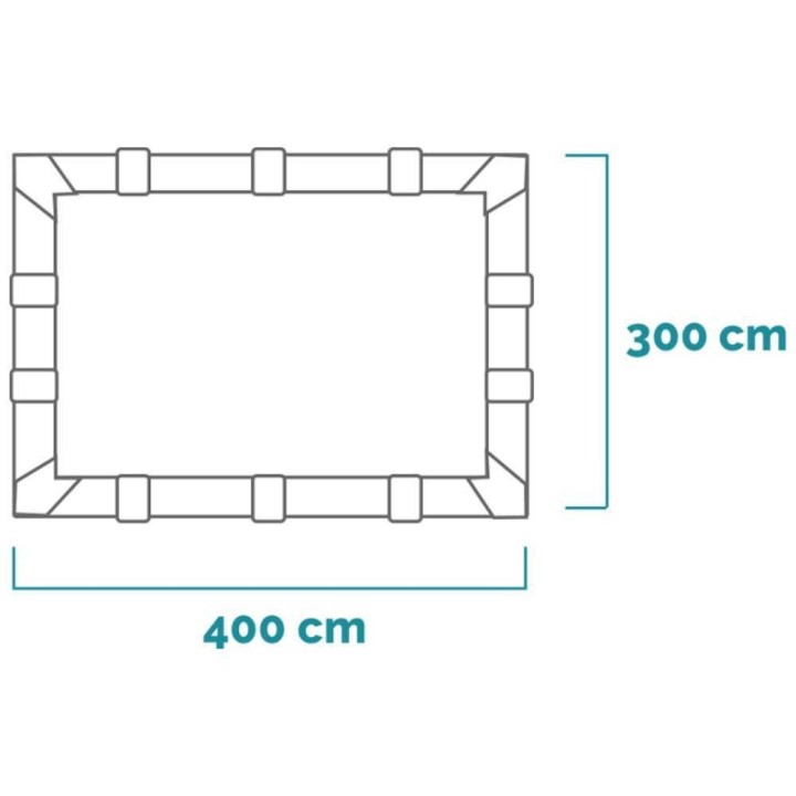 Intex Graphite Grey Panel 26396NP uima-allas, 400 × 300 × 124 cm, 10 091 l