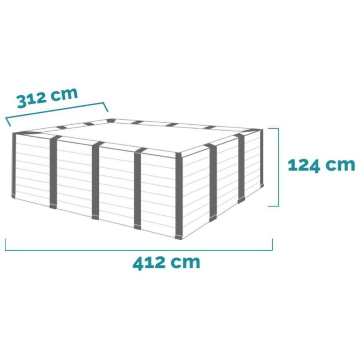 Intex Graphite Grey Panel 26396NP uima-allas, 400 × 300 × 124 cm, 10 091 l