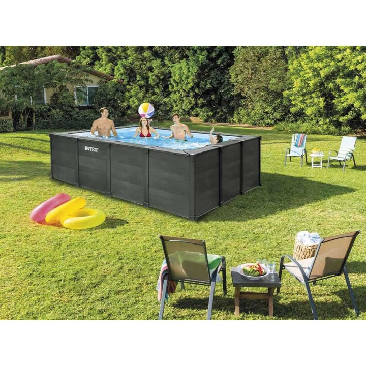 Intex Graphite Grey Panel 26396NP uima-allas, 400 × 300 × 124 cm, 10 091 l