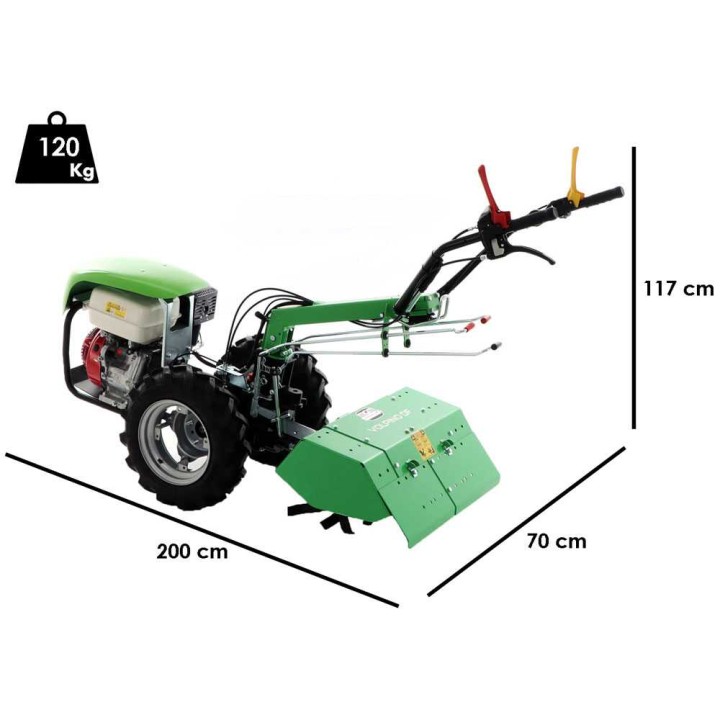 Lampacrescia MGM Volpino DF -jyrsin, Honda GX270, 9 HP, 70 cm