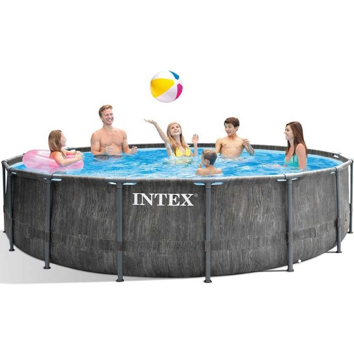 Intex Prisma Frame Greywood 26742NP -kehysallas, Ø457 × 122 cm, 16 805 l