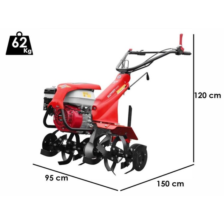Barbieri B/68 NT bensiinikäyttöinen jyrsin, Honda GX160, 5,5 HP, 90 cm