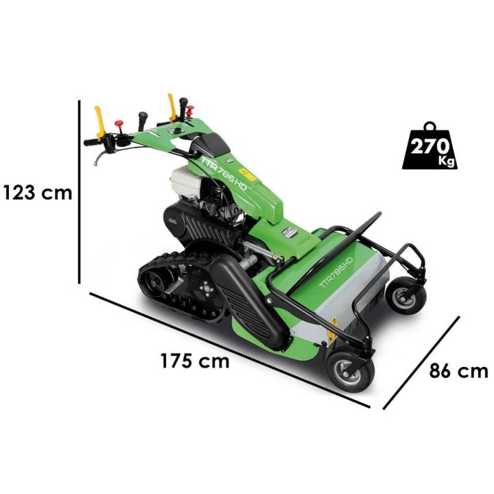 Lampacrescia MGM TTR786HD telaketjuvetoinen vasaramurskain, Honda GX270, 75 cm