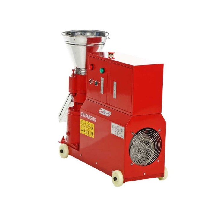 GeoTech EWPM120S pellettikone, 3 HP, 230 V, 25–45 kg/h