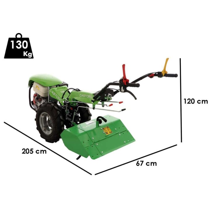 Lampacrescia MGM Castoro DF -möyrijä, Honda GX270, 9 HP, jyrsin 65 cm